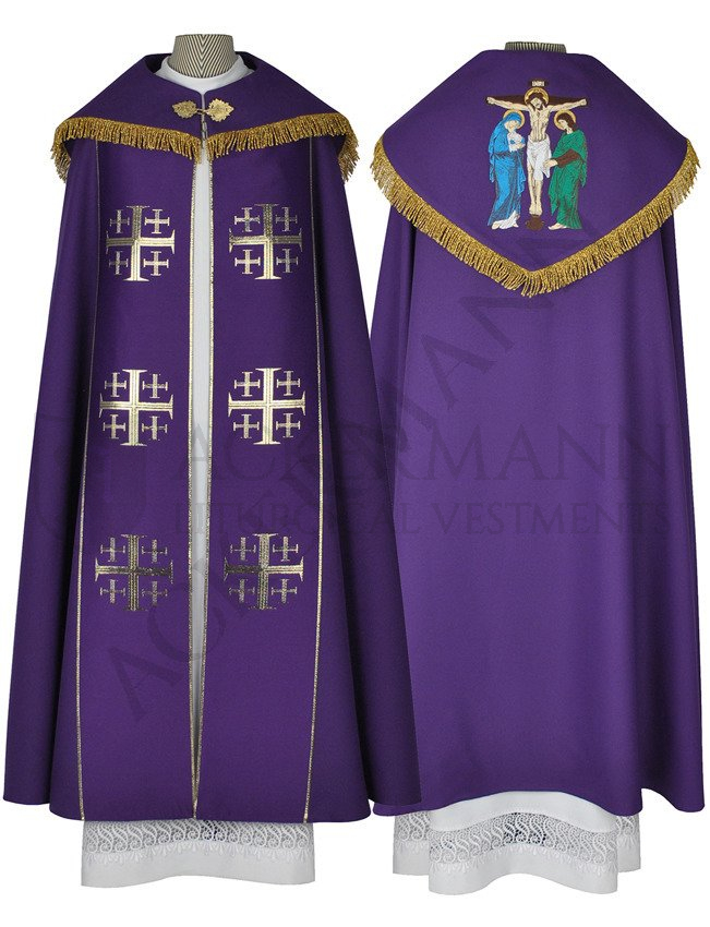 Gothic Cope Crucifixion model 009, size S