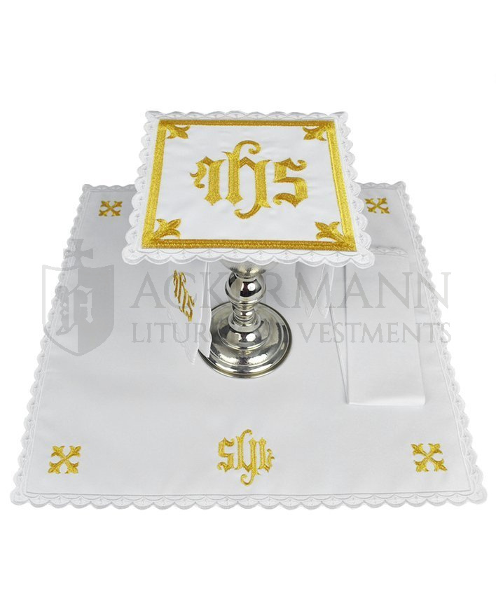 Altar linen with IHS